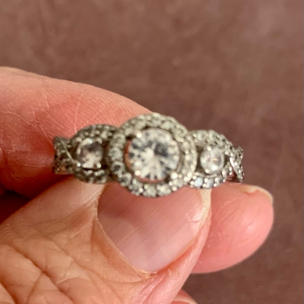 Engagement Ring silver size 9.5